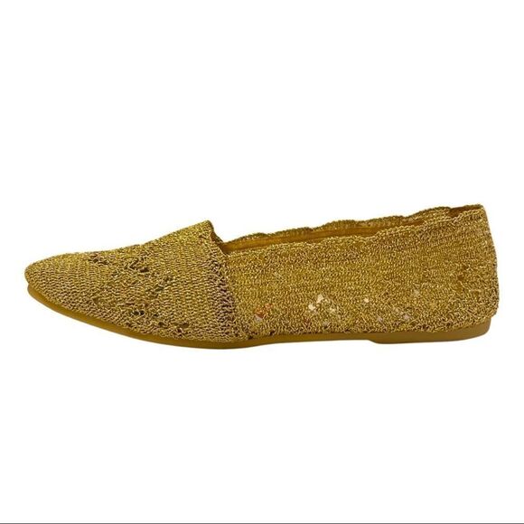 American Eagle Metallic Gold Woven Flats • Size 7 • NWOT - Picture 9 of 13